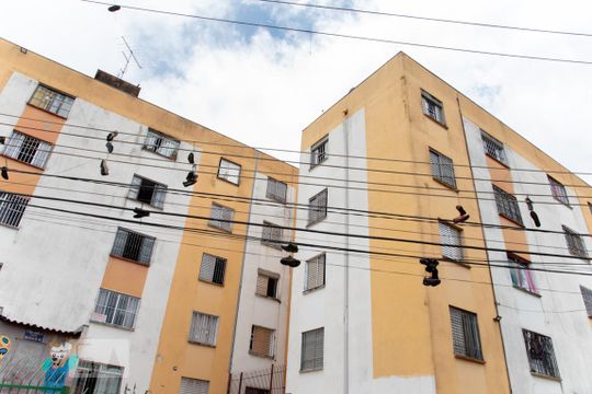 Fachada do bloco de apartamento à venda com 2 quartos, 44m² em São Miguel Paulista, São Paulo