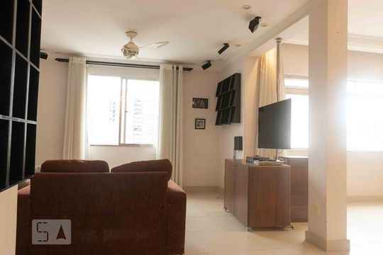 Sala de apartamento para alugar com 2 quartos, 104m² em Boqueirão, Santos