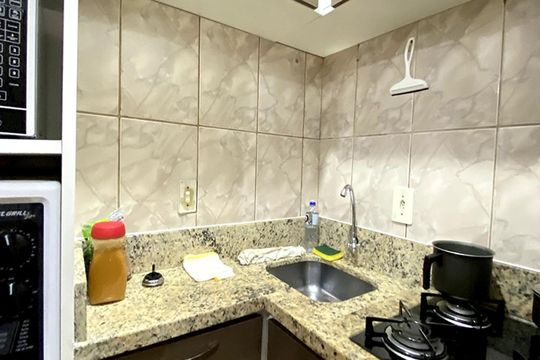 Cozinha de apartamento à venda com 1 quarto, 35m² em Centro, São Leopoldo