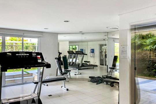 Área comum - Academia de apartamento para alugar com 1 quarto, 43m² em Vila Olímpia, São Paulo