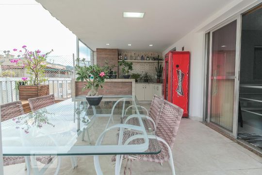 Área Externa - Gourmet de apartamento à venda com 3 quartos, 169m² em Anil, Rio de Janeiro