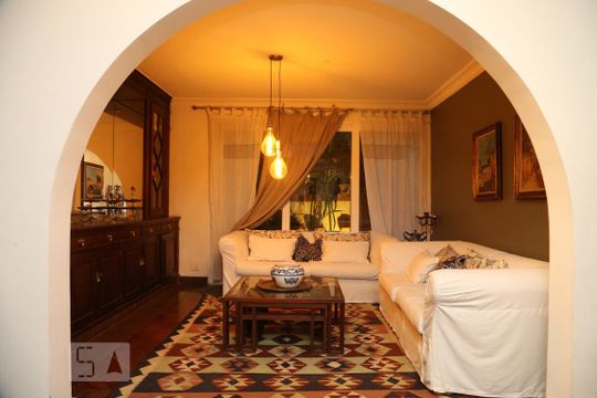 Sala de casa para alugar com 4 quartos, 438m² em Jardim Morumbi, São Paulo