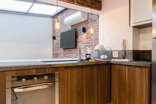 Cozinha de apartamento à venda com 1 quarto, 78m² em Jardim Paulista, São Paulo