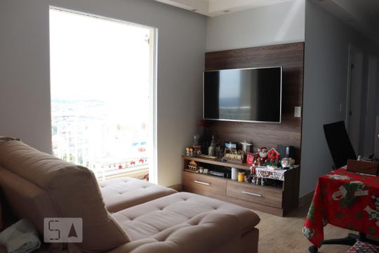 Sala de apartamento à venda com 2 quartos, 56m² em Jardim Cristiane, Santo André