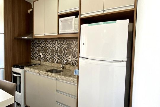 Cozinha de apartamento à venda com 2 quartos, 55m² em Vila Nova, Novo Hamburgo