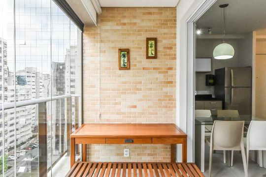 Varanda de kitnet/studio para alugar com 1 quarto, 38m² em Vila Mariana, São Paulo
