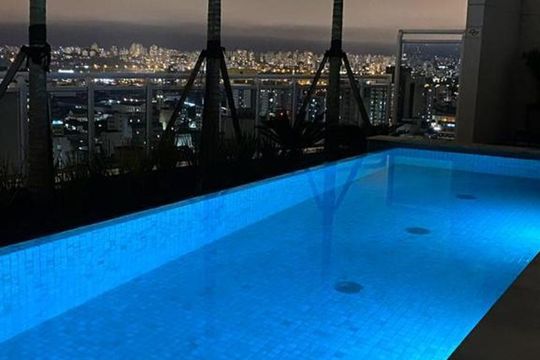 Área comum - Piscina de apartamento para alugar com 1 quarto, 45m² em Santa Efigênia, São Paulo