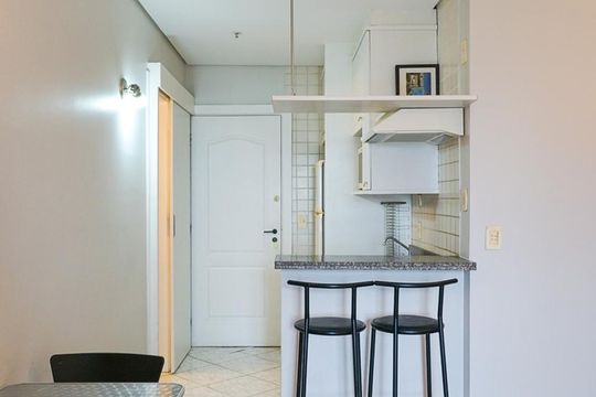 Cozinha de kitnet/studio à venda com 1 quarto, 30m² em Perdizes, São Paulo