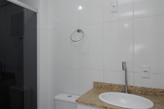 Banheiro da Suíte de apartamento à venda com 3 quartos, 78m² em Marechal Rondon, Canoas