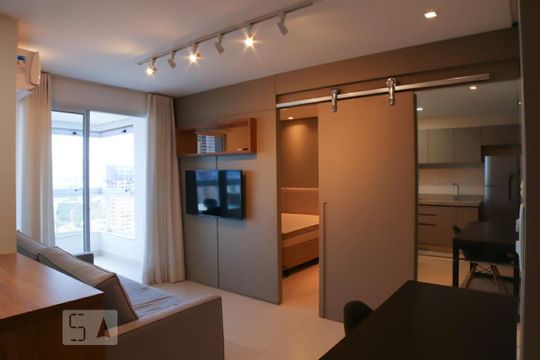 Sala de kitnet/studio para alugar com 1 quarto, 46m² em Setor Bueno, Goiânia