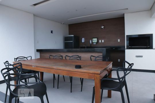 Área comum - Churrasqueira de kitnet/studio para alugar com 1 quarto, 46m² em Setor Bueno, Goiânia
