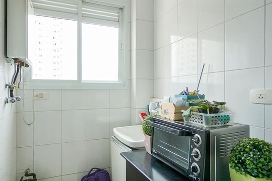 Área de serviço de apartamento à venda com 3 quartos, 88m² em Vila Regente Feijó, São Paulo