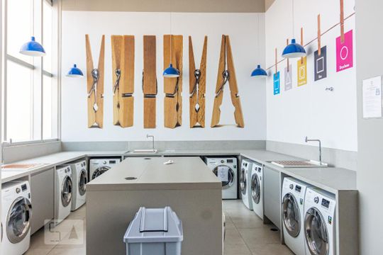Lavanderia de kitnet/studio para alugar com 1 quarto, 46m² em Centro, Osasco