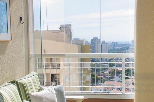 varanda de apartamento para alugar com 3 quartos, 86m² em Vila Dom Pedro I, São Paulo