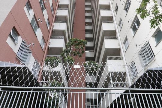 Fachada do bloco de apartamento para alugar com 2 quartos, 52m² em Santa Efigênia, São Paulo