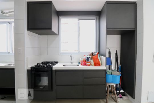 Cozinha de apartamento para alugar com 2 quartos, 52m² em Santa Efigênia, São Paulo