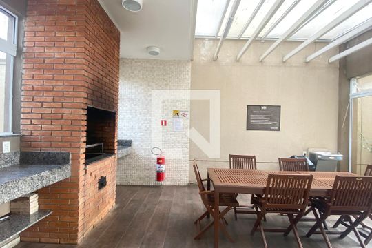 Área comum - Churrasqueira de kitnet/studio para alugar com 1 quarto, 40m² em Tamboré, Barueri