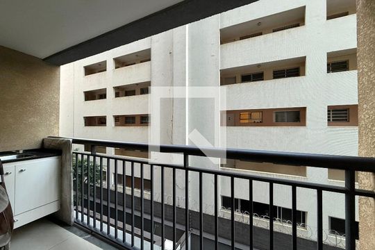 Varanda da Sala/cozinha de kitnet/studio para alugar com 1 quarto, 28m² em Sé, São Paulo