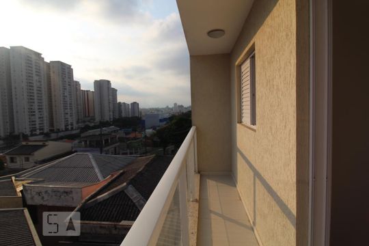 Varanda da sala de apartamento para alugar com 2 quartos, 86m² em Santa Maria, Santo André