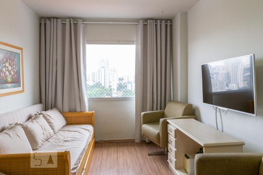 Sala de apartamento à venda com 1 quarto, 53m² em Vila Anglo Brasileira, São Paulo