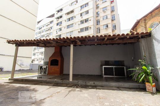 Área comum - Churrasqueira de kitnet/studio à venda com 1 quarto, 35m² em Glória, Rio de Janeiro