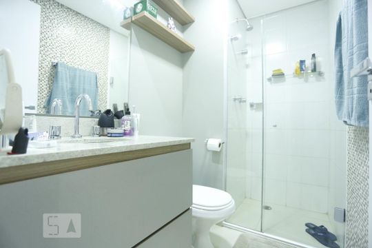 Banheiro de kitnet/studio à venda com 1 quarto, 30m² em Santa Efigênia, São Paulo