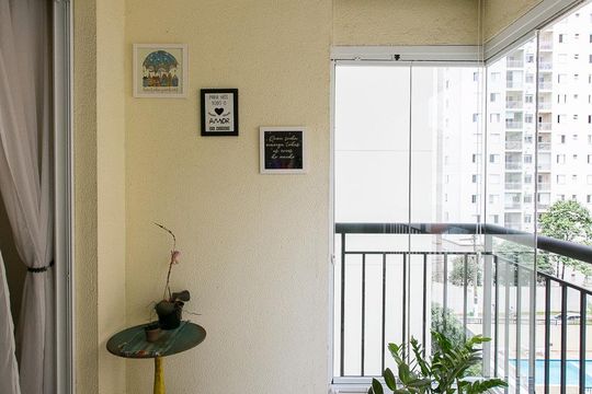 Varanda da Sala de apartamento à venda com 2 quartos, 55m² em Vila Prudente, São Paulo