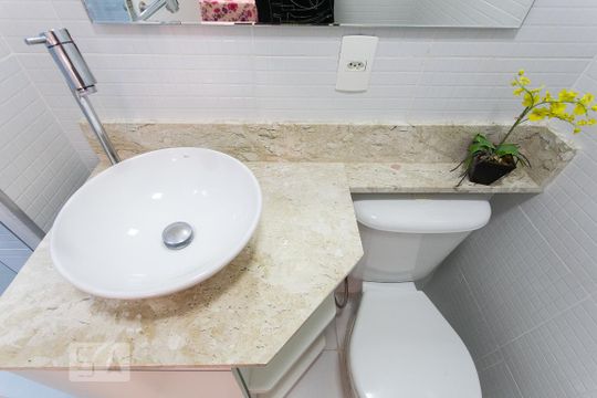 Banheiro da Suíte de apartamento à venda com 2 quartos, 55m² em Vila Prudente, São Paulo