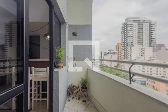 Varanda de apartamento para alugar com 1 quarto, 58m² em Pinheiros, São Paulo