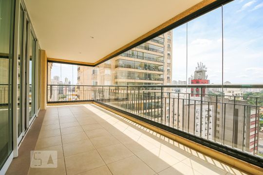 Varanda da Sala de apartamento para alugar com 3 quartos, 218m² em Brooklin, São Paulo