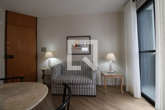 Sala de apartamento para alugar com 1 quarto, 39m² em Brooklin Paulista, São Paulo