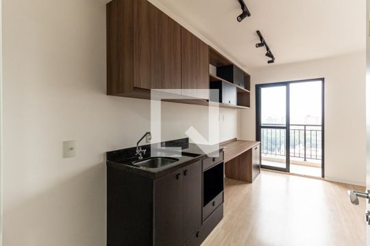 Cozinha de kitnet/studio à venda com 1 quarto, 26m² em Centro, São Paulo