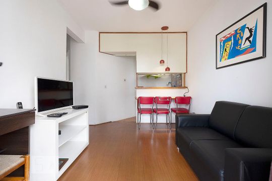Sala de apartamento para alugar com 1 quarto, 40m² em Vila Mariana, São Paulo