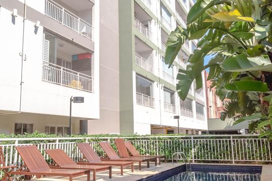 Área comum - Piscina de apartamento para alugar com 1 quarto, 33m² em Belém, São Paulo