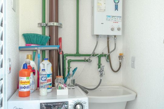 Área de serviço de apartamento para alugar com 1 quarto, 33m² em Belém, São Paulo