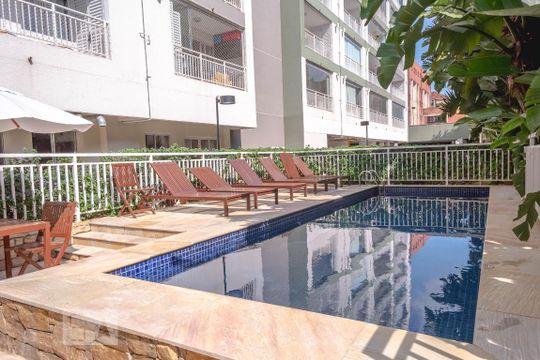Área comum - Piscina de apartamento para alugar com 1 quarto, 33m² em Belém, São Paulo