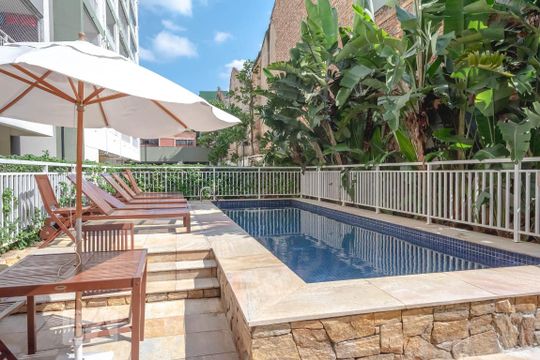 Área comum - Piscina de apartamento para alugar com 1 quarto, 33m² em Belém, São Paulo
