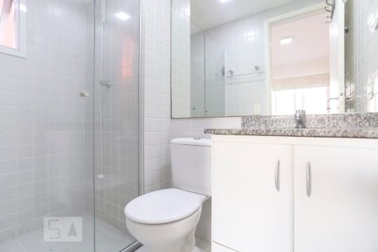 Banheiro da Suíte de kitnet/studio à venda com 1 quarto, 30m² em Vila Buarque, São Paulo