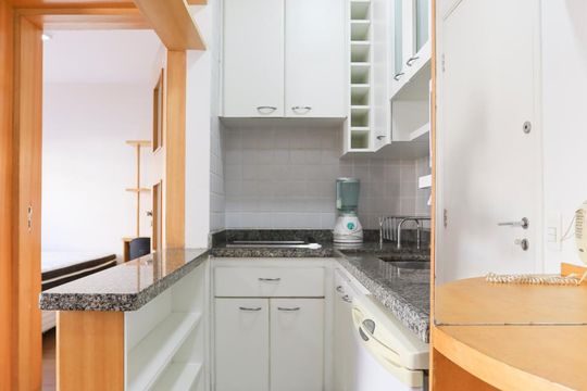 Cozinha de kitnet/studio à venda com 1 quarto, 30m² em Vila Buarque, São Paulo