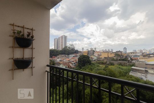Varanda da Sala de apartamento para alugar com 2 quartos, 49m² em Vila Augusta, Guarulhos