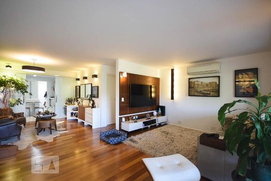 Sala de apartamento para alugar com 3 quartos, 142m² em Paraíso do Morumbi, São Paulo
