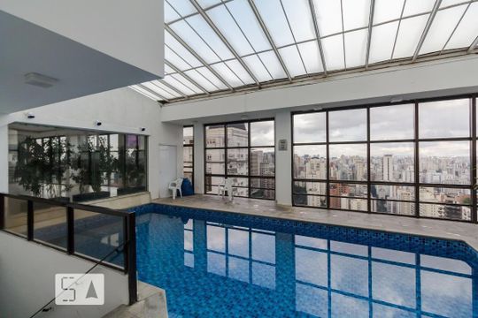 Área comum - Piscina de apartamento à venda com 1 quarto, 46m² em Cerqueira César, São Paulo