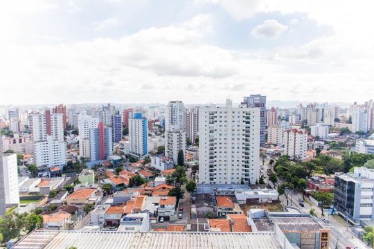 Vista da Sala de apartamento para alugar com 1 quarto, 42m² em Centro, Santo André
