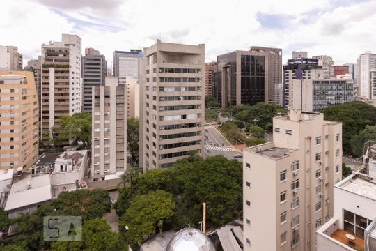 Vista do Quarto de apartamento para alugar com 1 quarto, 44m² em Jardim Paulistano, São Paulo