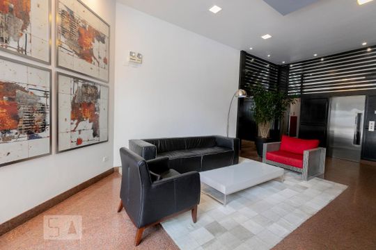 Área comum - Hall de apartamento para alugar com 1 quarto, 44m² em Jardim Paulistano, São Paulo