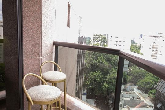 Sacada de apartamento para alugar com 1 quarto, 44m² em Jardim Paulistano, São Paulo