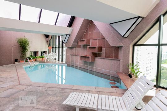 Área comum - Piscina de apartamento para alugar com 1 quarto, 44m² em Jardim Paulistano, São Paulo