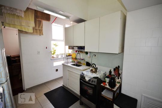 Cozinha de apartamento para alugar com 3 quartos, 100m² em Flamengo, Rio de Janeiro