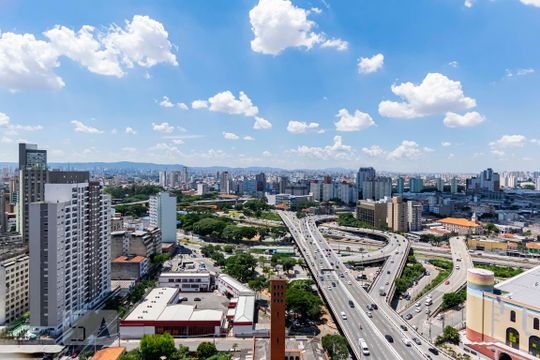 Vista de apartamento à venda com 2 quartos, 45m² em Liberdade, São Paulo