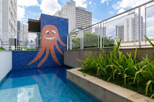 Área comum - Piscina infantil de apartamento à venda com 2 quartos, 45m² em Liberdade, São Paulo